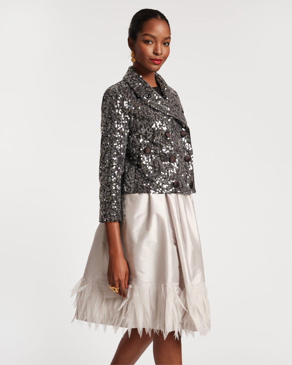 Frances Valentine Barbara Midi Feather Skirt