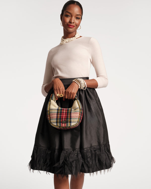 Frances Valentine Barbara Midi Feather Skirt