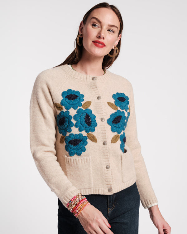 frances valentine Bouquet Flower Cardigan