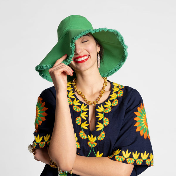 Frances Valentine Canvas Fringe Hat