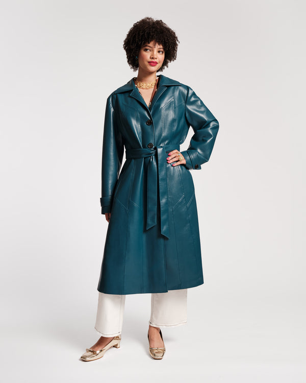 Frances Valentine Chelsea Faux Leather Trench Coat