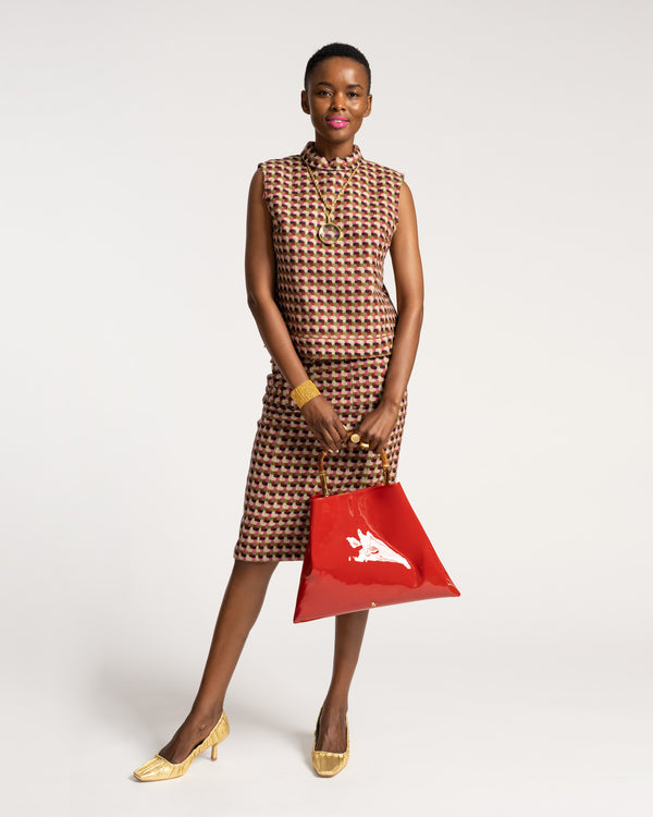 Frances Valentine Colette Plaid Wool Top