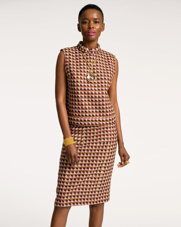 frances valentine Colette Plaid Wool Top