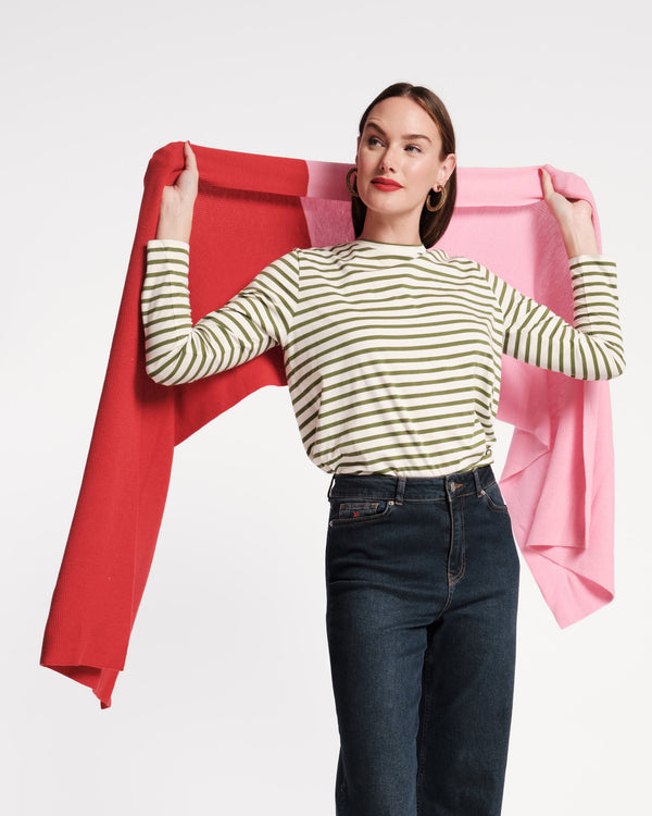 Frances Valentine Colorblock Blanket Scarf