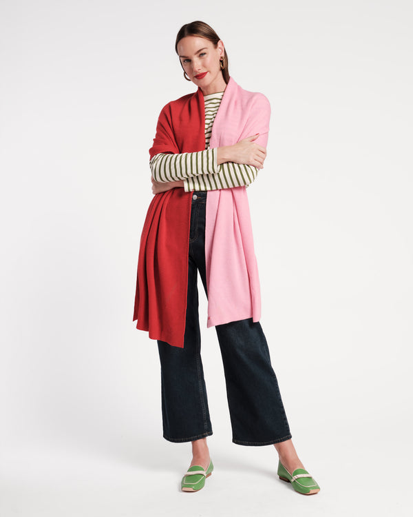 Frances Valentine Colorblock Blanket Scarf