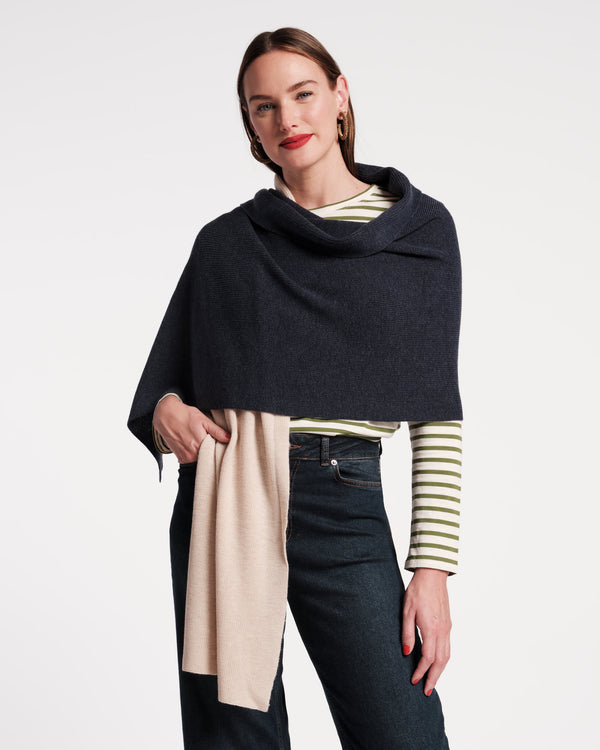 Frances Valentine Colorblock Blanket Scarf