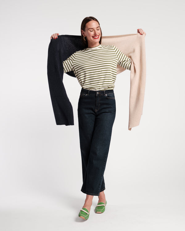 Frances Valentine Colorblock Blanket Scarf