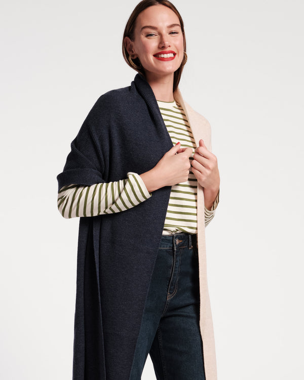Frances Valentine Colorblock Blanket Scarf