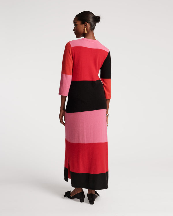 Frances Valentine Cozy Maxi Colorblock Dress