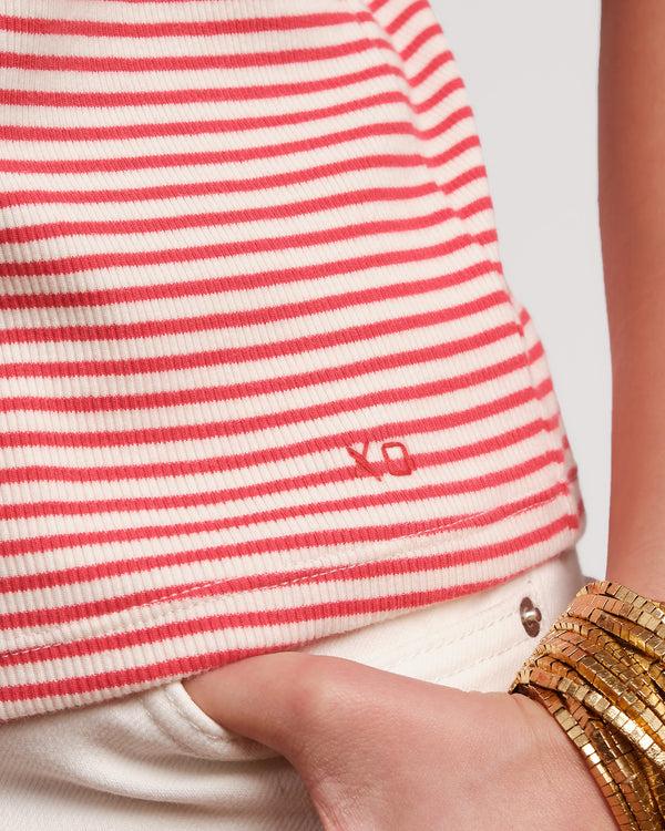 Frances Valentine Crewneck Ribbed Tee