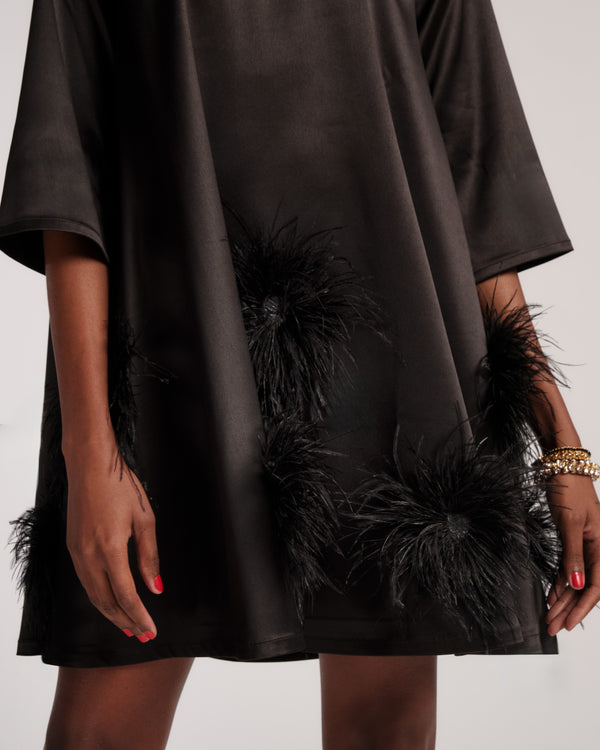 Frances Valentine Edie Feather Mini Dress