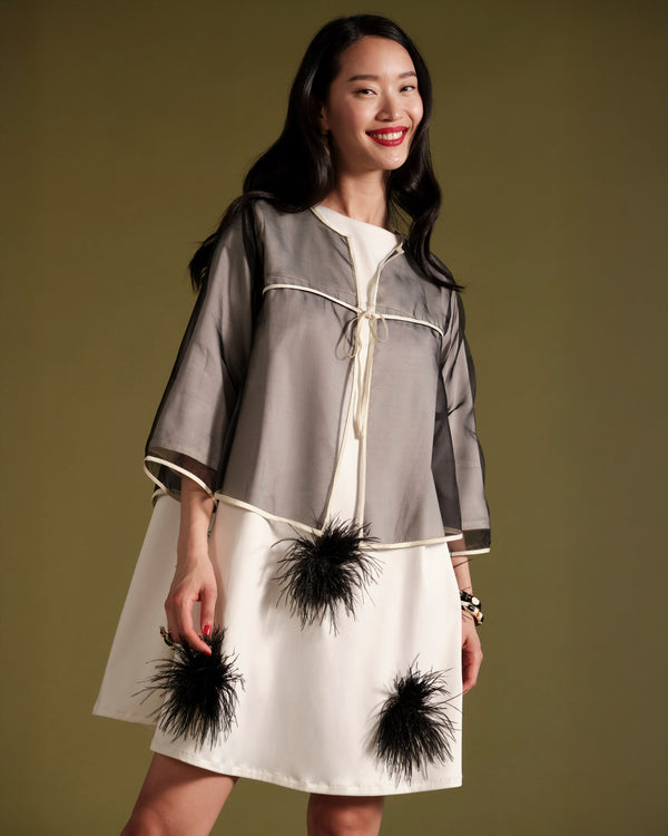 Frances Valentine Edie Feather Mini Dress