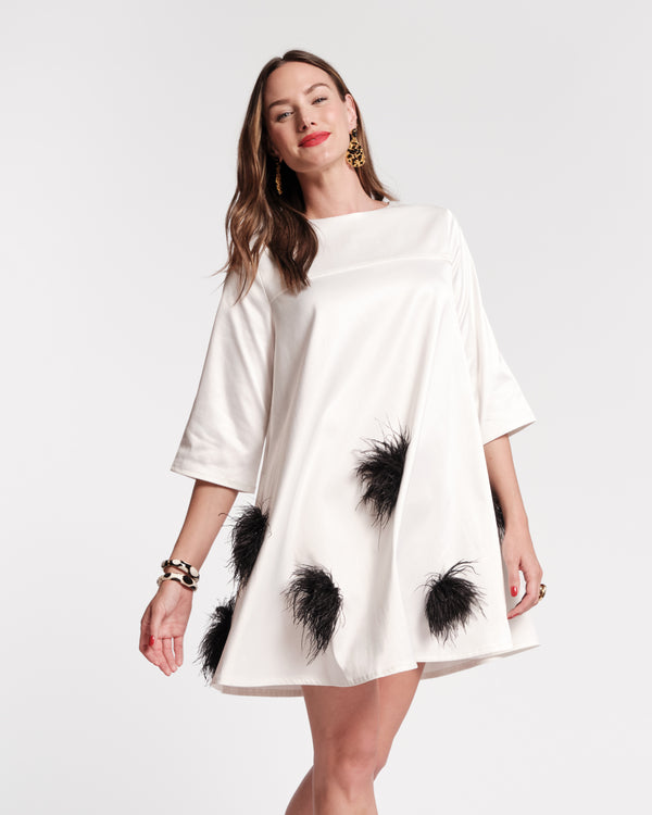 Frances Valentine Edie Feather Mini Dress