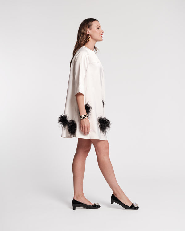 Frances Valentine Edie Feather Mini Dress