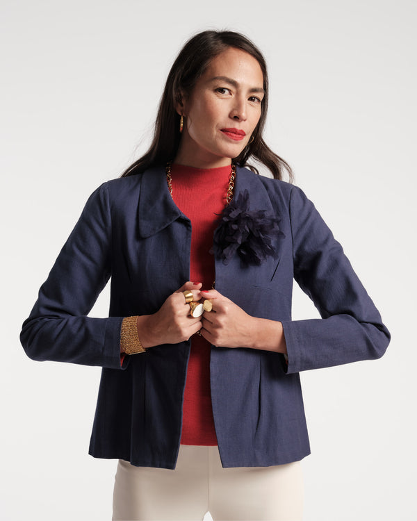 frances valentine Elle Linen Blazer