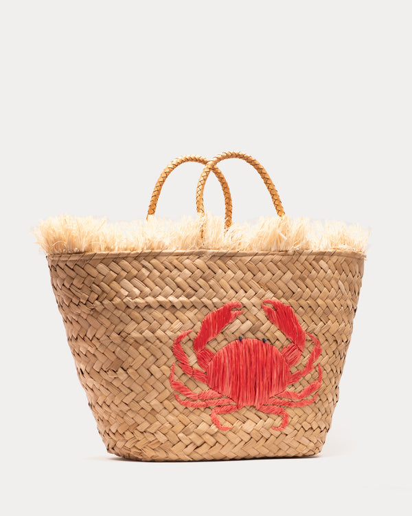 Frances Valentine Embroidered Crab Tote