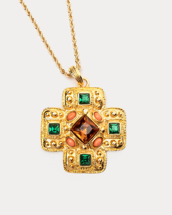 Frances Valentine Gold Cross Pendant
