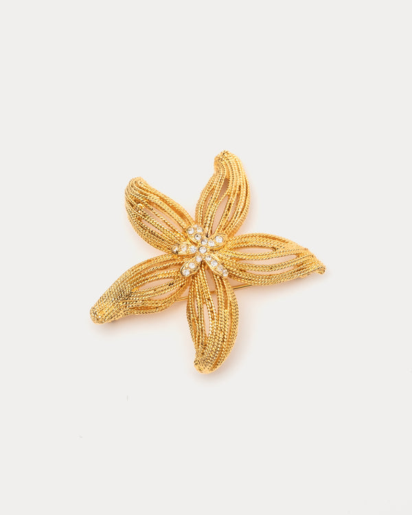 frances valentine Gold Starfish Brooch