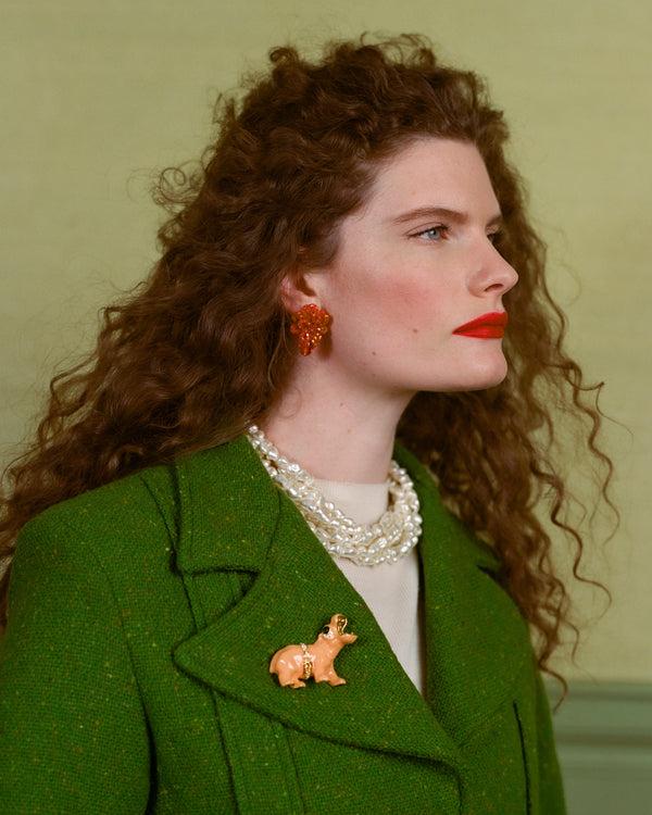 Frances Valentine Hippo Brooch