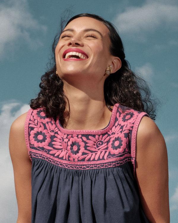 Frances Valentine Jess Floral Embroidery Top