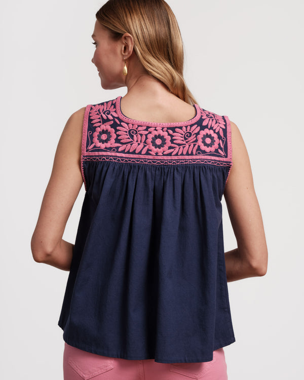 Frances Valentine Jess Floral Embroidery Top