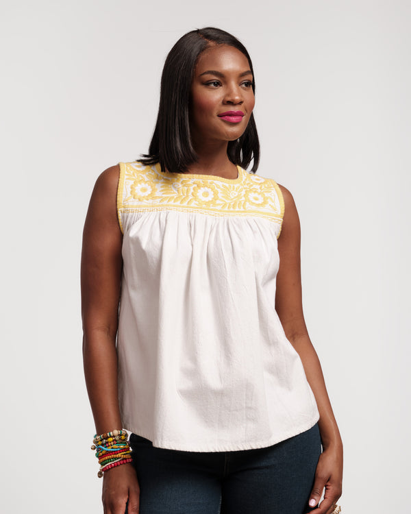 Frances Valentine Jess Floral Embroidery Top