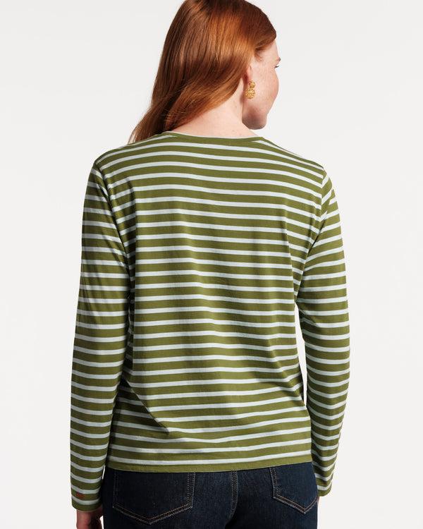 Frances Valentine Long Sleeve Striped Tee Shirt