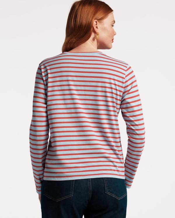 Frances Valentine Long Sleeve Striped Tee Shirt
