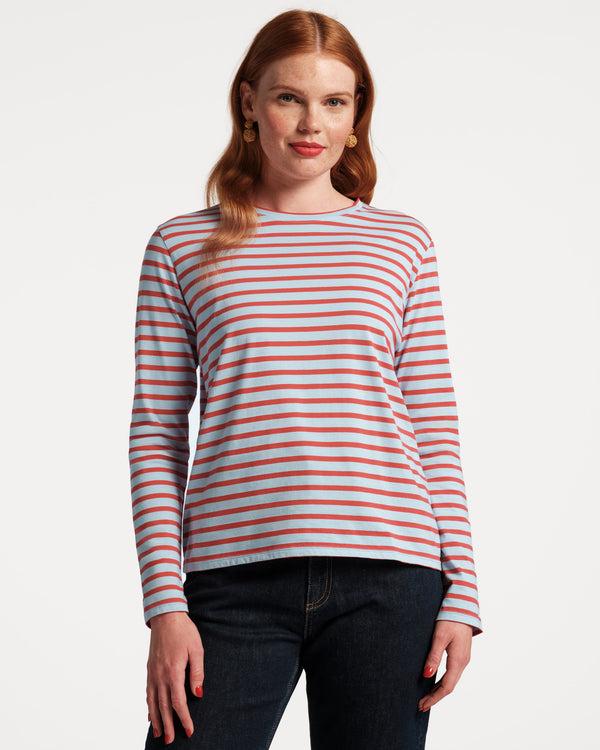 frances valentine Long Sleeve Striped Tee Shirt