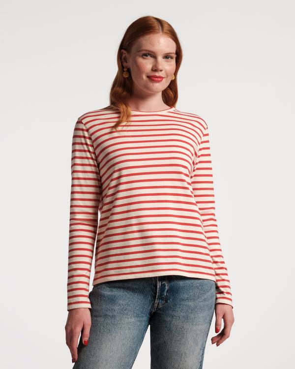 frances valentine Long Sleeve Striped Tee Shirt