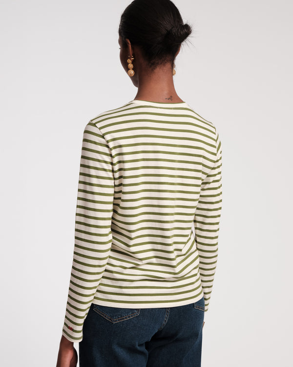 Frances Valentine Long Sleeve Striped Tee Shirt