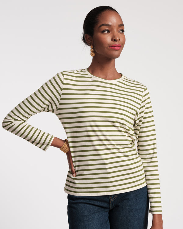 frances valentine Long Sleeve Striped Tee Shirt