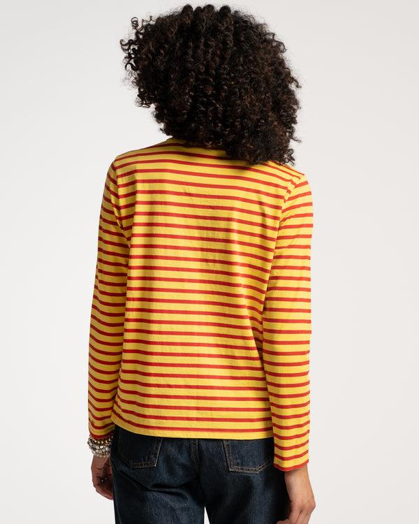 Frances Valentine Long Sleeve Striped Tee Shirt