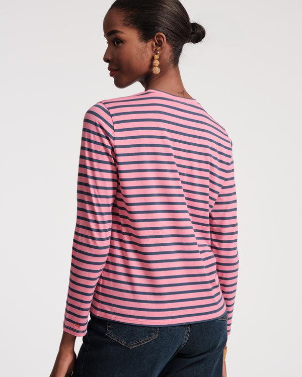 Frances Valentine Long Sleeve Striped Tee Shirt