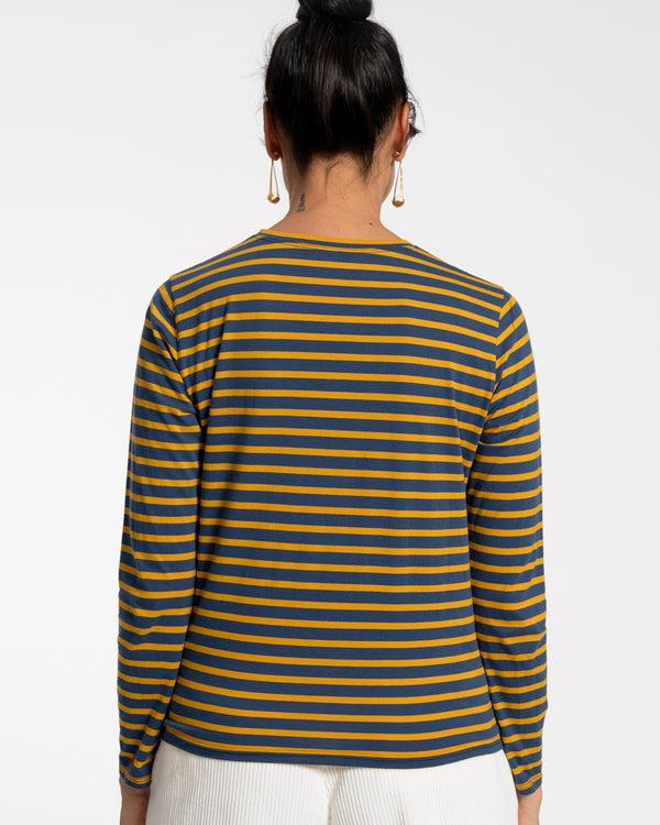 Frances Valentine Long Sleeve Striped Tee Shirt