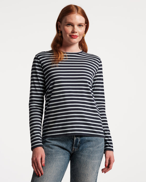 frances valentine Long Sleeve Striped Tee Shirt