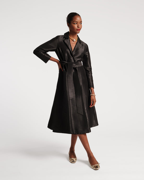 frances valentine Lucille Dupioni Wrap Dress