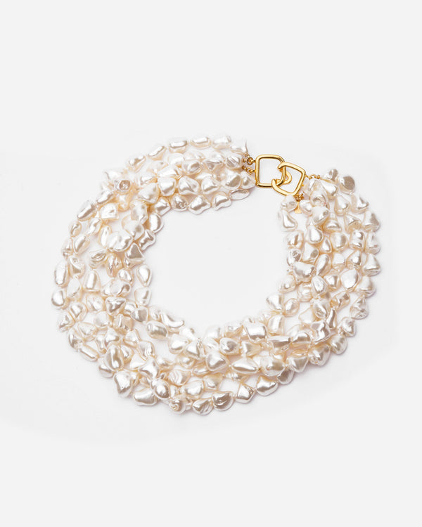 frances valentine Multi Strand Pearl Necklace