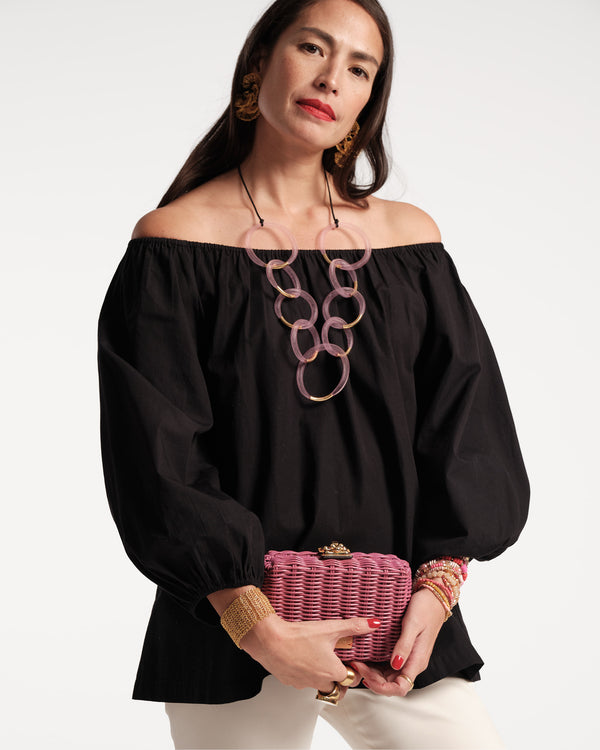 Frances Valentine Paige Wicker Clutch