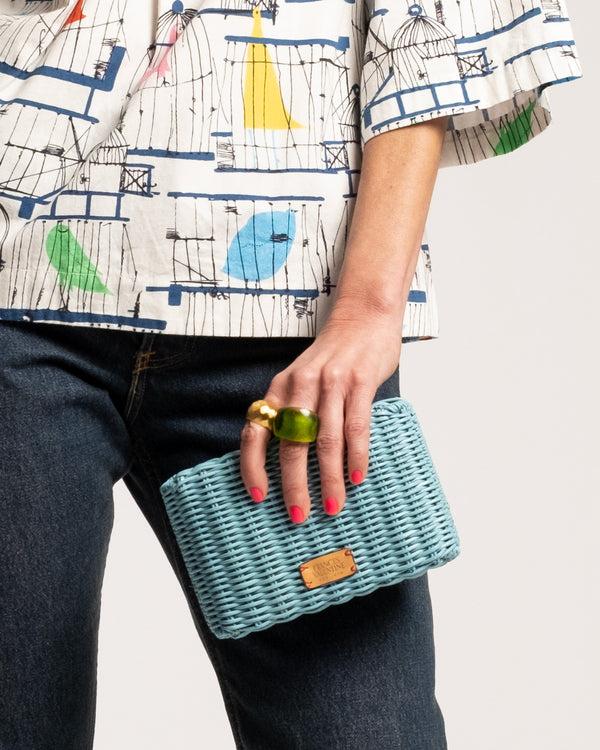 Frances Valentine Paige Wicker Clutch
