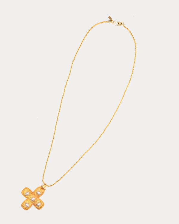 frances valentine Pearl Cross Pendant