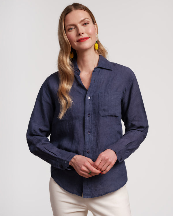 frances valentine Perfect Button Down Linen