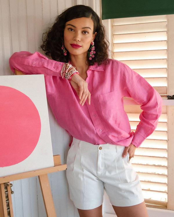 frances valentine Perfect Button Down Linen