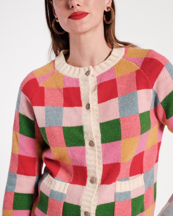 Frances Valentine Pixel Wool Cardigan