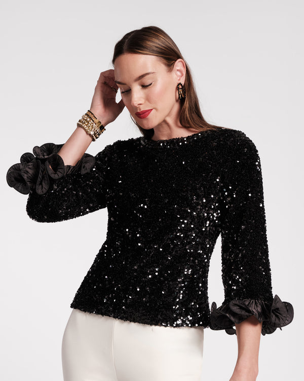 Frances Valentine Plaza Top Sequin