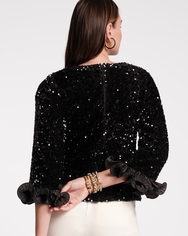 Frances Valentine Plaza Top Sequin