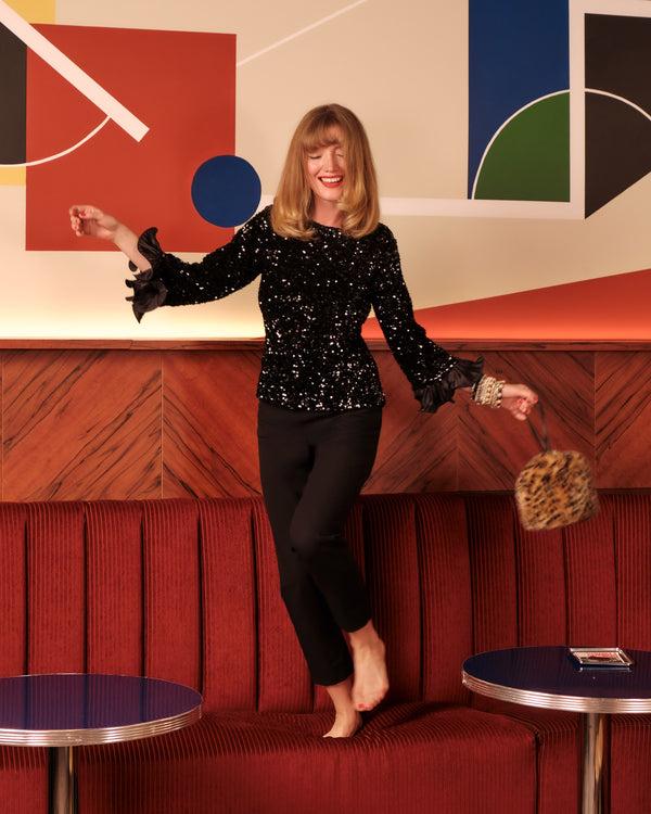 frances valentine Plaza Top Sequin