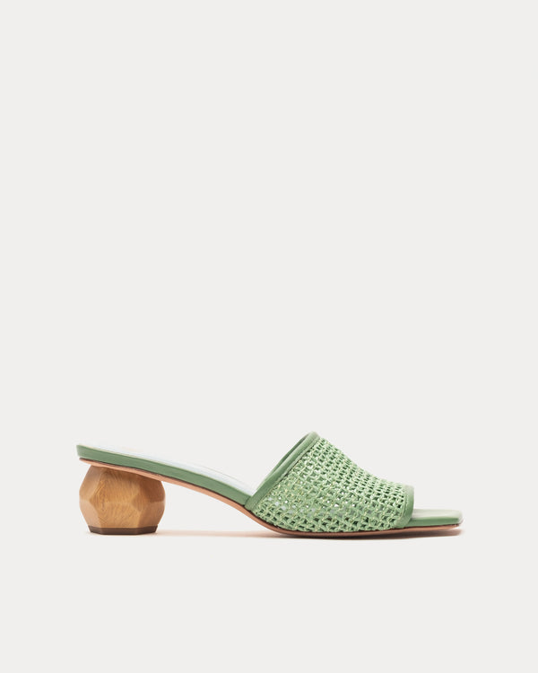 Frances Valentine Raffia Mesh Slide
