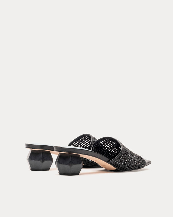 Frances Valentine Raffia Mesh Slide