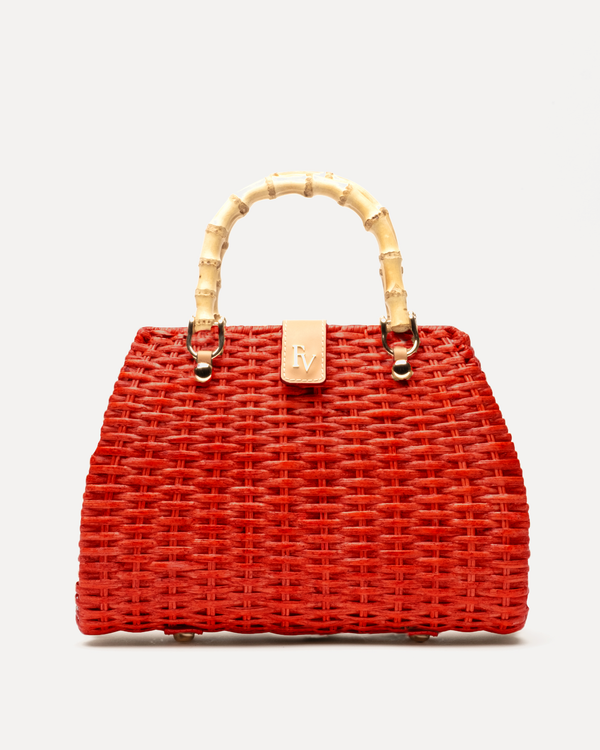 frances valentine Rooster Wicker Bag